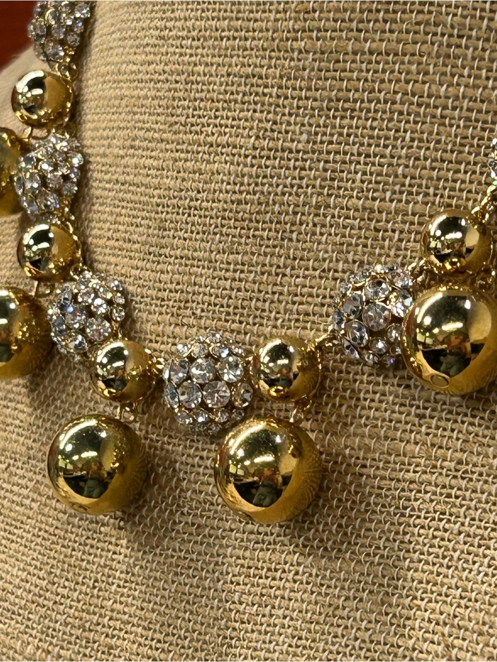 kate spade RARE!! Gold Crystal Pavé Ball Necklace